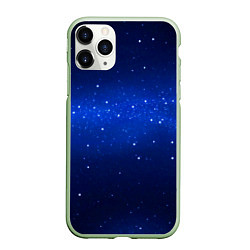 Чехол iPhone 11 Pro матовый BLUE STARRY SKY, цвет: 3D-салатовый
