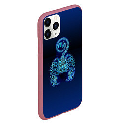 Чехол iPhone 11 Pro матовый Знаки Зодиака Скорпион, цвет: 3D-малиновый — фото 2