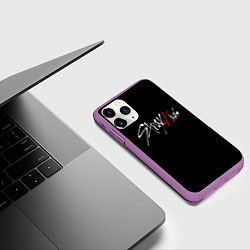 Чехол iPhone 11 Pro матовый STRAY KIDS, цвет: 3D-фиолетовый — фото 2