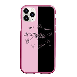 Чехол iPhone 11 Pro матовый STRAY KIDS, цвет: 3D-малиновый