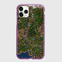 Чехол iPhone 11 Pro матовый Карта в Heroes 3, цвет: 3D-фиолетовый