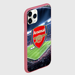 Чехол iPhone 11 Pro матовый FC Arsenal, цвет: 3D-малиновый — фото 2