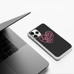 Чехол iPhone 11 Pro матовый Listen to your heart, цвет: 3D-белый — фото 2