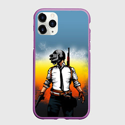 Чехол iPhone 11 Pro матовый PUBG, цвет: 3D-фиолетовый