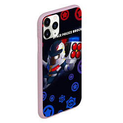 Чехол iPhone 11 Pro матовый Space police brock, цвет: 3D-розовый — фото 2