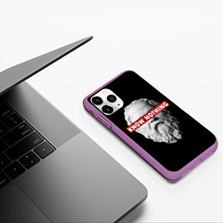 Чехол iPhone 11 Pro матовый Ничего Не Знаю, цвет: 3D-фиолетовый — фото 2