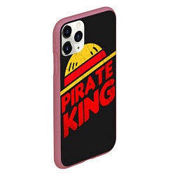 Чехол iPhone 11 Pro матовый One Piece Pirate King, цвет: 3D-малиновый — фото 2