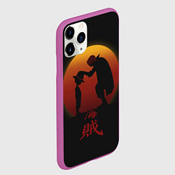 Чехол iPhone 11 Pro матовый One Piece, цвет: 3D-фиолетовый — фото 2