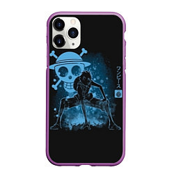 Чехол iPhone 11 Pro матовый One Piece, цвет: 3D-фиолетовый