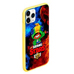 Чехол iPhone 11 Pro матовый Brawl Stars LEON, цвет: 3D-желтый — фото 2