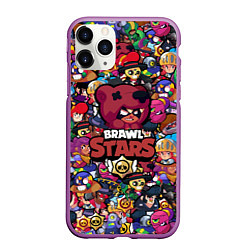 Чехол iPhone 11 Pro матовый BRAWL STARS NITA, цвет: 3D-фиолетовый