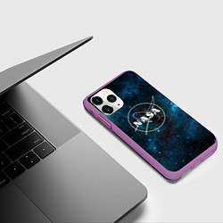 Чехол iPhone 11 Pro матовый NASA, цвет: 3D-фиолетовый — фото 2