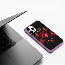 Чехол iPhone 11 Pro матовый One Piece, цвет: 3D-фиолетовый — фото 2