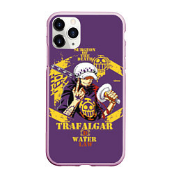 Чехол iPhone 11 Pro матовый One Piece Trafalgar, цвет: 3D-розовый