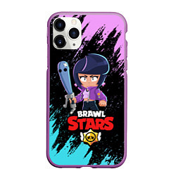 Чехол iPhone 11 Pro матовый BRAWL STARS BIBI, цвет: 3D-фиолетовый