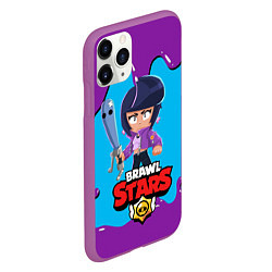 Чехол iPhone 11 Pro матовый BRAWL STARS BIBI, цвет: 3D-фиолетовый — фото 2