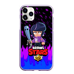 Чехол iPhone 11 Pro матовый BRAWL STARS BIBI, цвет: 3D-светло-сиреневый