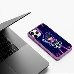 Чехол iPhone 11 Pro матовый BRAWL STARS BIBI, цвет: 3D-фиолетовый — фото 2