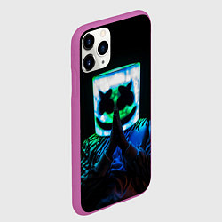 Чехол iPhone 11 Pro матовый Marshmello, цвет: 3D-фиолетовый — фото 2