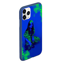 Чехол iPhone 11 Pro матовый Billie Eilish, цвет: 3D-тёмно-синий — фото 2