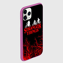 Чехол iPhone 11 Pro матовый STRANGER THINGS, цвет: 3D-фиолетовый — фото 2