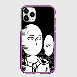 Чехол iPhone 11 Pro матовый ONE-PUNCH MAN, цвет: 3D-фиолетовый