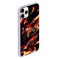 Чехол iPhone 11 Pro матовый KIMETSU NO YAIBA, цвет: 3D-светло-сиреневый — фото 2