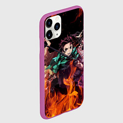 Чехол iPhone 11 Pro матовый KIMETSU NO YAIBA, цвет: 3D-фиолетовый — фото 2