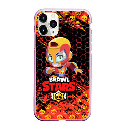 Чехол iPhone 11 Pro матовый BRAWL STARS MAX, цвет: 3D-розовый