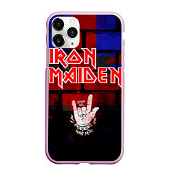 Чехол iPhone 11 Pro матовый Iron Maiden, цвет: 3D-розовый