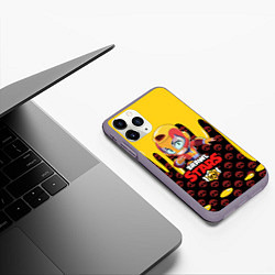 Чехол iPhone 11 Pro матовый BRAWL STARS MAX, цвет: 3D-серый — фото 2