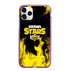 Чехол iPhone 11 Pro матовый BRAWL STARS, цвет: 3D-фиолетовый