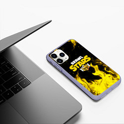 Чехол iPhone 11 Pro матовый BRAWL STARS, цвет: 3D-светло-сиреневый — фото 2