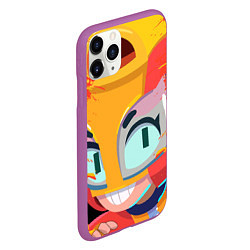 Чехол iPhone 11 Pro матовый BRAWL STARS MAX, цвет: 3D-фиолетовый — фото 2