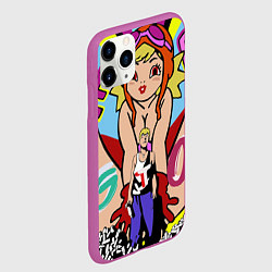 Чехол iPhone 11 Pro матовый GTO Онидзука графити, цвет: 3D-фиолетовый — фото 2