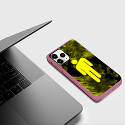 Чехол iPhone 11 Pro матовый BILLIE EILISH, цвет: 3D-малиновый — фото 2