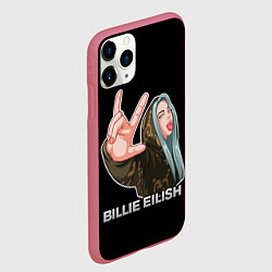 Чехол iPhone 11 Pro матовый BILLIE EILISH, цвет: 3D-малиновый — фото 2