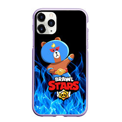 Чехол iPhone 11 Pro матовый BRAWL STARS EL BROWN, цвет: 3D-светло-сиреневый