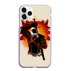 Чехол iPhone 11 Pro матовый Ведьмак 3: Дикая Охота, цвет: 3D-светло-сиреневый