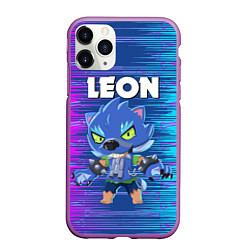 Чехол iPhone 11 Pro матовый BRAWL STARS LEON ОБОРОТЕНЬ