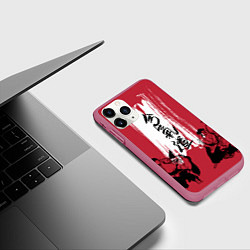 Чехол iPhone 11 Pro матовый Айкидо, цвет: 3D-малиновый — фото 2