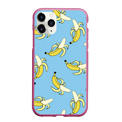 Чехол iPhone 11 Pro матовый Banana art, цвет: 3D-малиновый