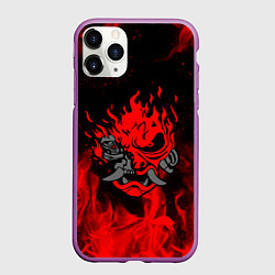 Чехол iPhone 11 Pro матовый CYBERPUNK 2077 KEANU REEVES, цвет: 3D-фиолетовый