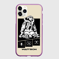 Чехол iPhone 11 Pro матовый Apex Legends Wattson, цвет: 3D-фиолетовый