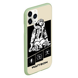 Чехол iPhone 11 Pro матовый Apex Legends Wattson, цвет: 3D-салатовый — фото 2