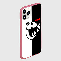 Чехол iPhone 11 Pro матовый MONOKUMA КАПЮШОН, цвет: 3D-малиновый — фото 2