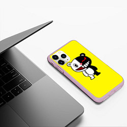 Чехол iPhone 11 Pro матовый Monokuma, цвет: 3D-розовый — фото 2