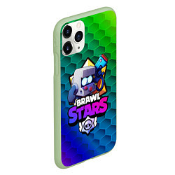 Чехол iPhone 11 Pro матовый BRAWL STARS 8-BIT, цвет: 3D-салатовый — фото 2
