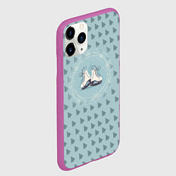 Чехол iPhone 11 Pro матовый Фигруное катание, цвет: 3D-фиолетовый — фото 2