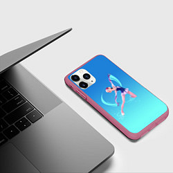 Чехол iPhone 11 Pro матовый Фигурное катание, цвет: 3D-малиновый — фото 2